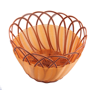 油炸小吃篮盘藤编蓝筐食品篮薯条篮小藤篮炸串西餐店花边镂空