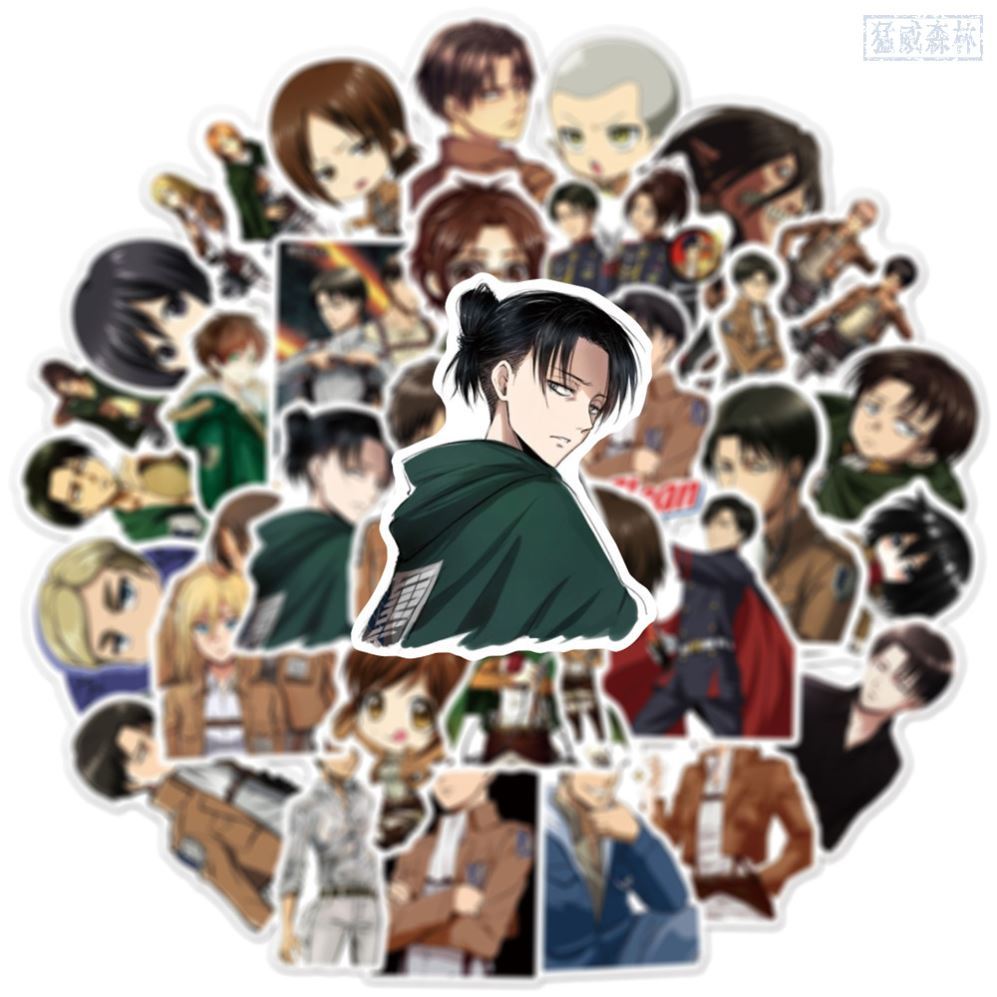 漫画动画第四季最终季进击的巨人贴纸艾伦耶格尔铠之巨人三笠兵长