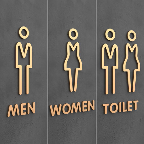 3d立体洗手间卫生间标识牌定制