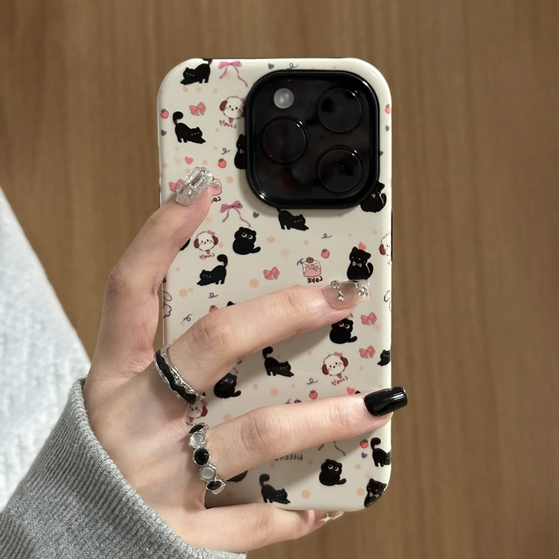 ins可爱猫咪狗狗手机壳可爱小众