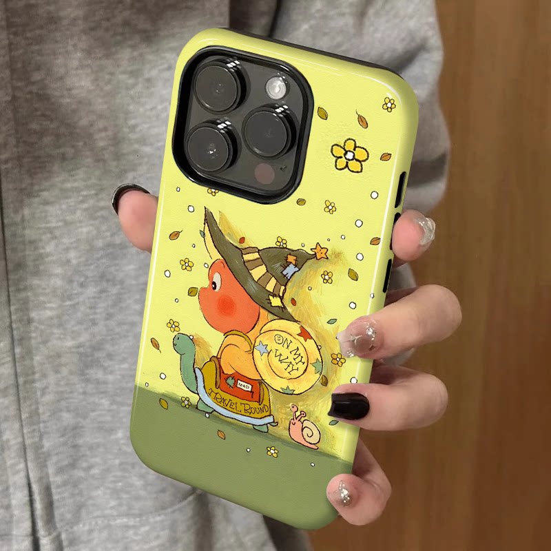 骑乌龟星星人 适用苹果16promax新款iPhone15手机壳女生1314高级感小众不撞款12防摔二合一菲林11保护套plus