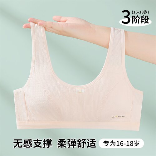 100%纯棉三阶少女自然文胸