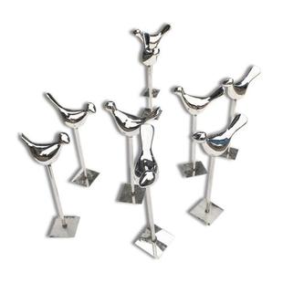 简约现代酒店会所家居餐厅茶楼样板房不锈钢鸽子工艺小品摆件现货