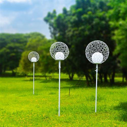 不锈钢光纤蒲公英雕塑户外庭院草坪公园景区园林景观小品装饰摆件
