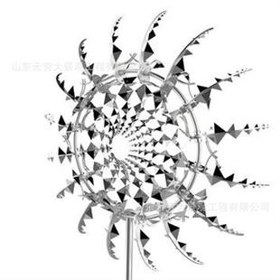 大型不锈钢艺术风动雕塑园林景观雕塑创意风动力工艺品