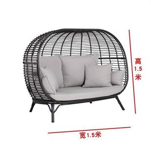 户外鸟笼沙发花园庭院网红打卡鸟巢露天露台阳台拍照落地躺椅沙发