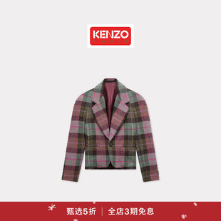 新品 女士休闲复古时尚 首降 25秋冬新品 格纹外套圣诞 KENZO