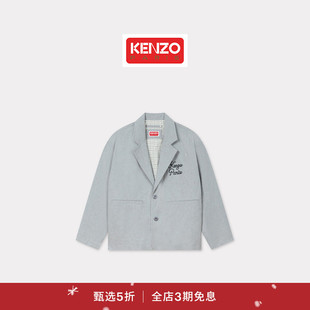 新品 男士 首降 25秋冬新品 箱型单排扣字母LOGO外套圣诞 KENZO