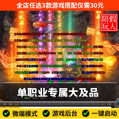 热血传奇单机版微端假人陪玩魂环