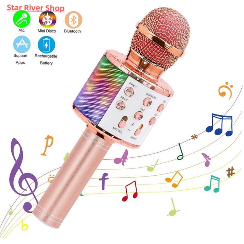 Wireless Karaoke Microphone Bluetooth Handheld Portable Spea 影音电器 麦克风/话筒 原图主图