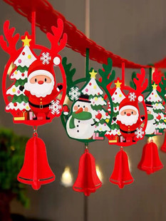 Christmas decoration Snowflake old man pull flag pendant拉旗