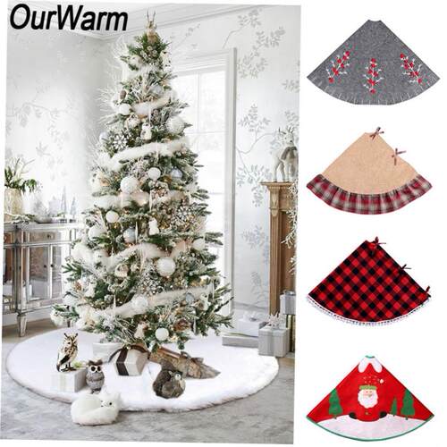 OurWarm Christmas Tree Skirt 30/36/48inch Round Carpet
