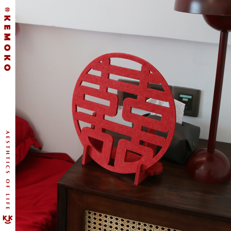 加厚立体喜字摆件婚房布置