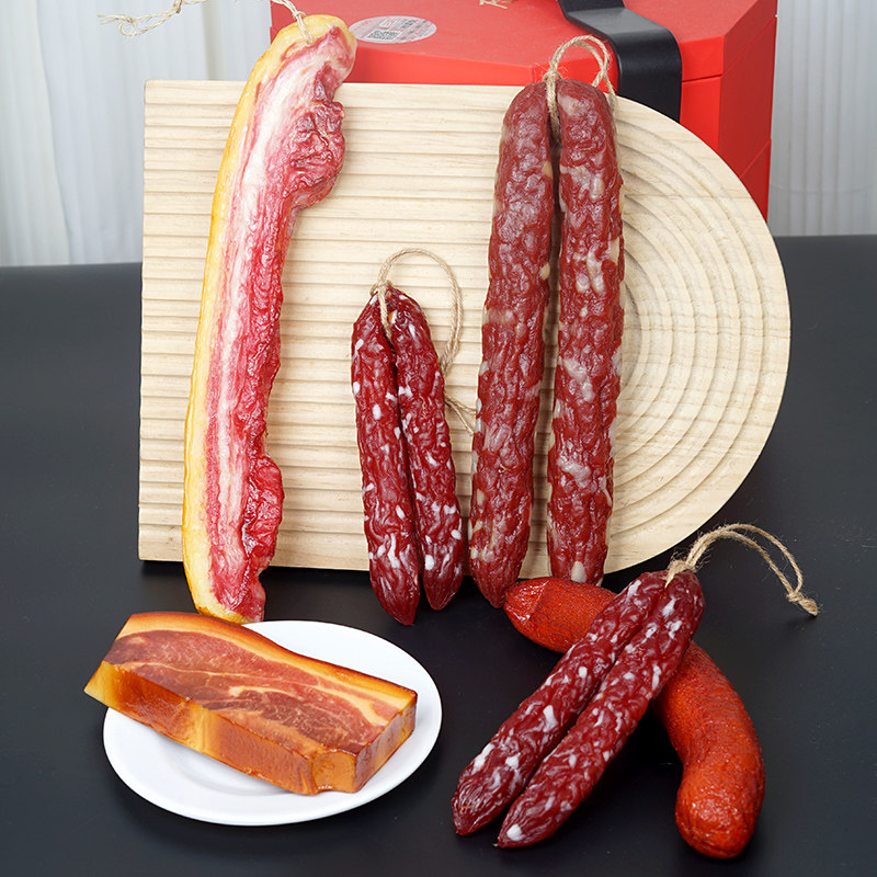 仿真腊肉腊肠模型假广式香肠模型仿真一模一样仿真红肠火腿挂道具