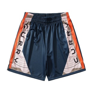库里篮球裤休闲运动裤速干4分篮球短裤跑步训练裤男士运动短裤