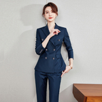 秋冬职业装套装女职场气质西服酒店前台工作服高端西装公务员正装