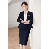 新款 女2025秋装 售楼部美容院前台接待工作服 套装 职业西装