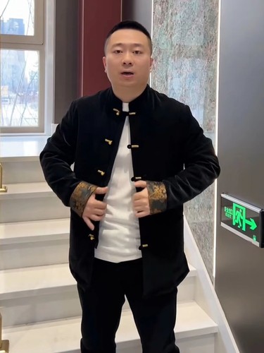 男士中国风唐装盘扣羽绒服外套