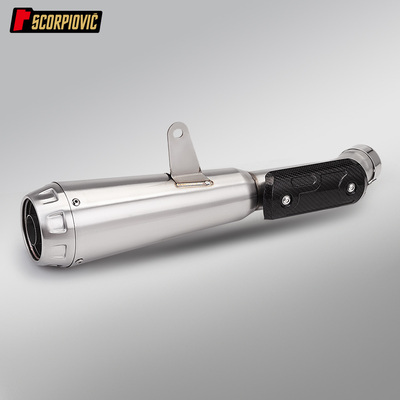 摩托车GSXR600 GSXR750排气管一体中尾段消声器 原厂接口无损安装