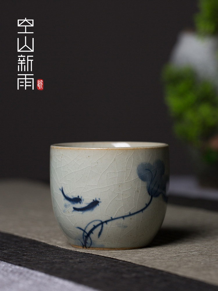 青花瓷茶杯景德镇陶瓷大师杯家用茶杯香杯单杯手绘瓷杯旧物,餐饮具,茶杯,淘宝优惠券,粉丝福利购,淘宝优惠卷