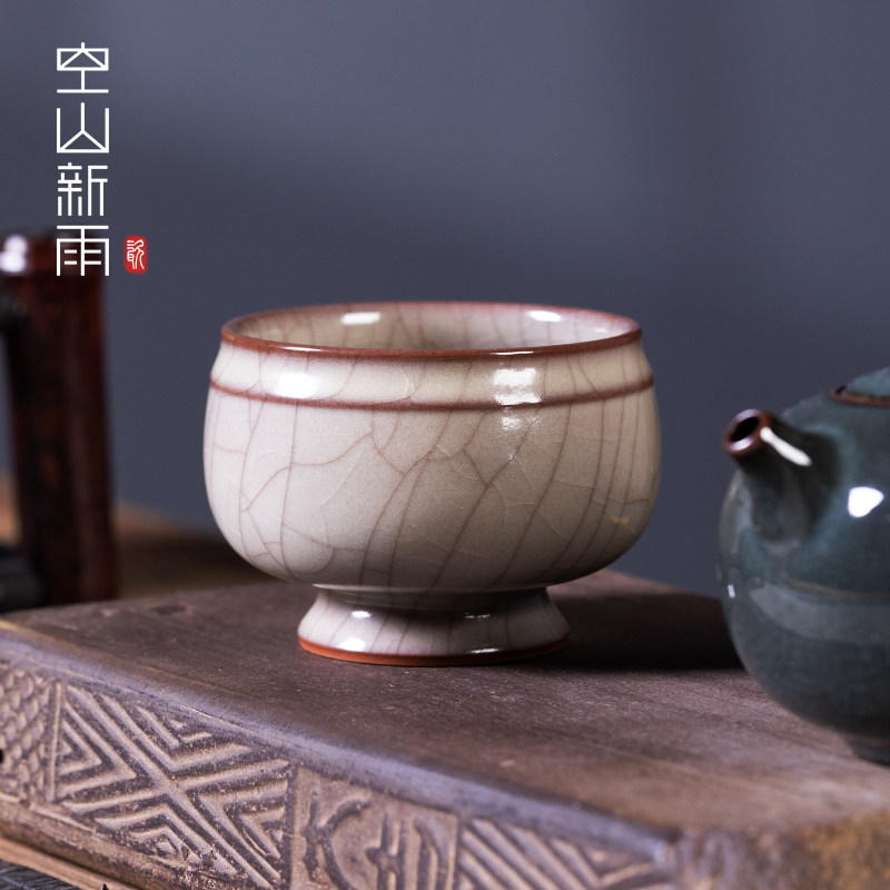 空山新雨传世哥窑主人杯茶杯个人专用单杯高端茶具手工陶瓷品茗杯,餐饮具,茶杯,淘宝优惠券,粉丝福利购,淘宝优惠卷