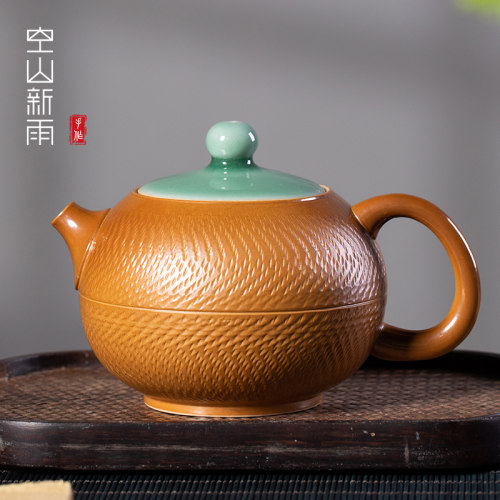 空山新雨跳刀泡茶壶单壶