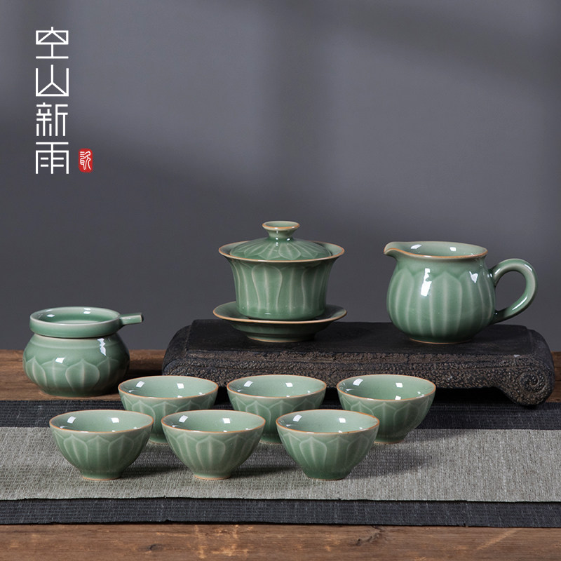 功夫茶具套装家用陶瓷盖碗