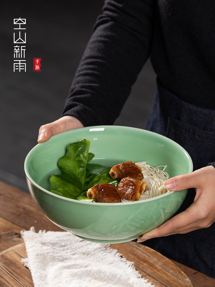 龙泉青瓷汤碗大号家用汤面碗陶瓷网红螺蛳粉专用大碗面条碗泡面碗