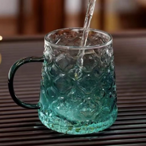 唯铭诺复古海棠花杯子玻璃杯杯具喝水杯待客海棠花水杯水壶套装图片