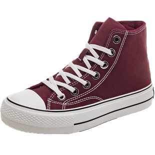 环球二棉鞋女款2025新款冬季高帮帆布鞋爆款板鞋女款秋冬加绒鞋子