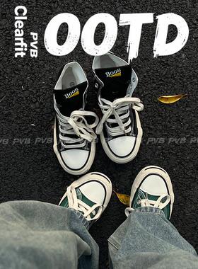 PVB*25FW经典Smile开口笑板鞋 秋季新款4CM硫化高帮帆布鞋