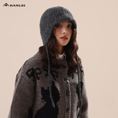 2024帽子冬款 女可爱显脸小雷锋帽护耳毛线帽保暖针织帽百搭冷帽潮