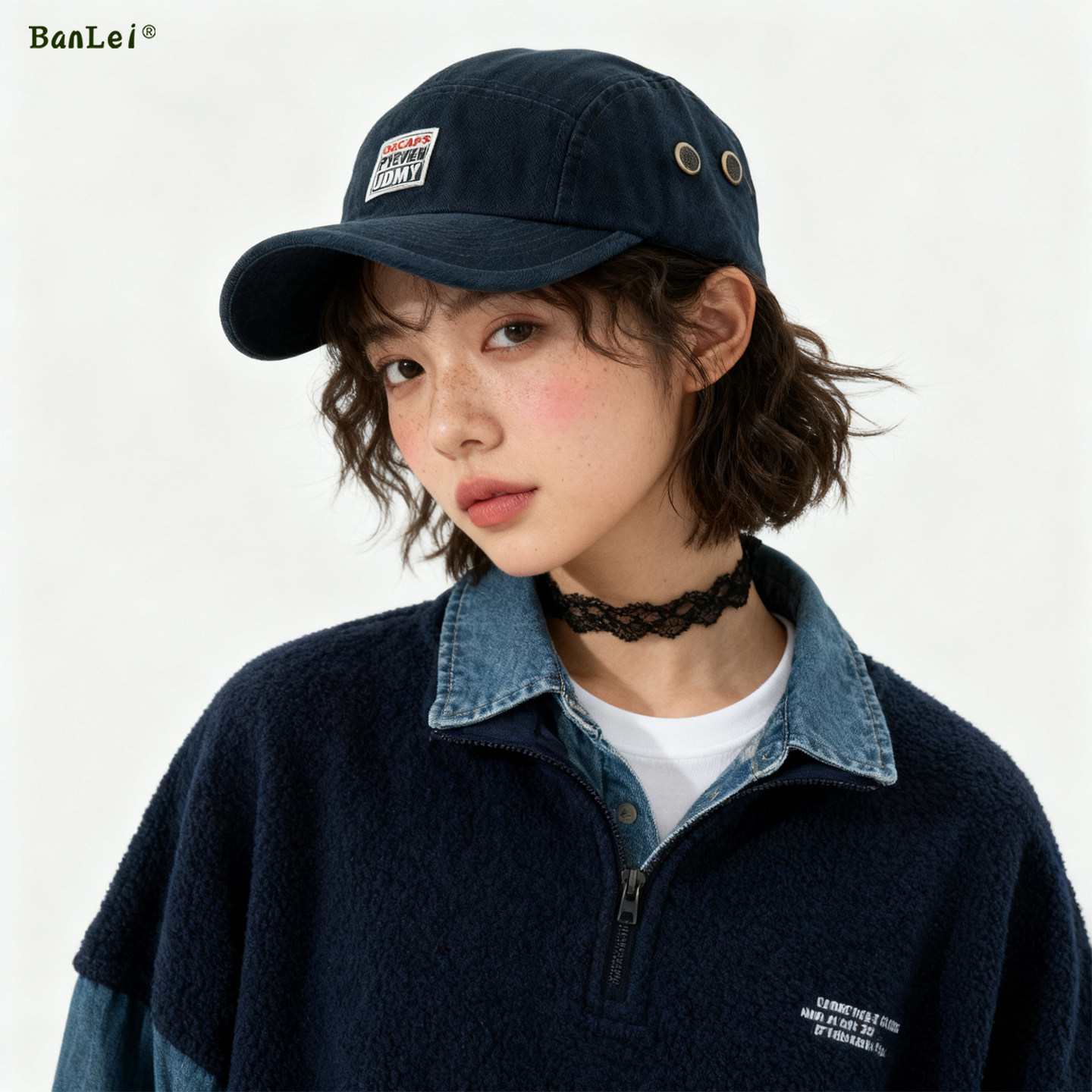 日系复古贴布水洗五片帽男女潮牌户外棒球帽子个性街头软顶鸭舌帽