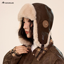 2024冬季 复古飞行员帽子男女保暖护脖雷锋帽加绒护耳骑行防寒帽潮