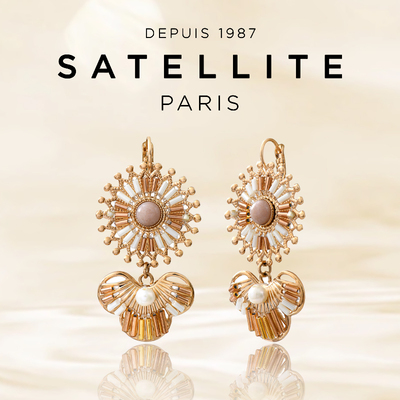SATELLITE NEIVA系列耳环女太阳花设计高级感时尚法国巴黎耳饰