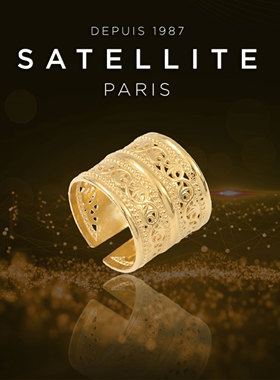 satellite女镀金可调节尺寸戒指