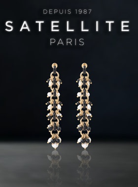 SATELLITE ELA系列耳针女麦穗串耳饰小众轻奢气质款时尚配饰品