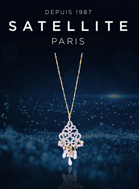 SATELLITE KIA系列项链女款个性水晶流苏欧美风小众轻奢锁骨配饰