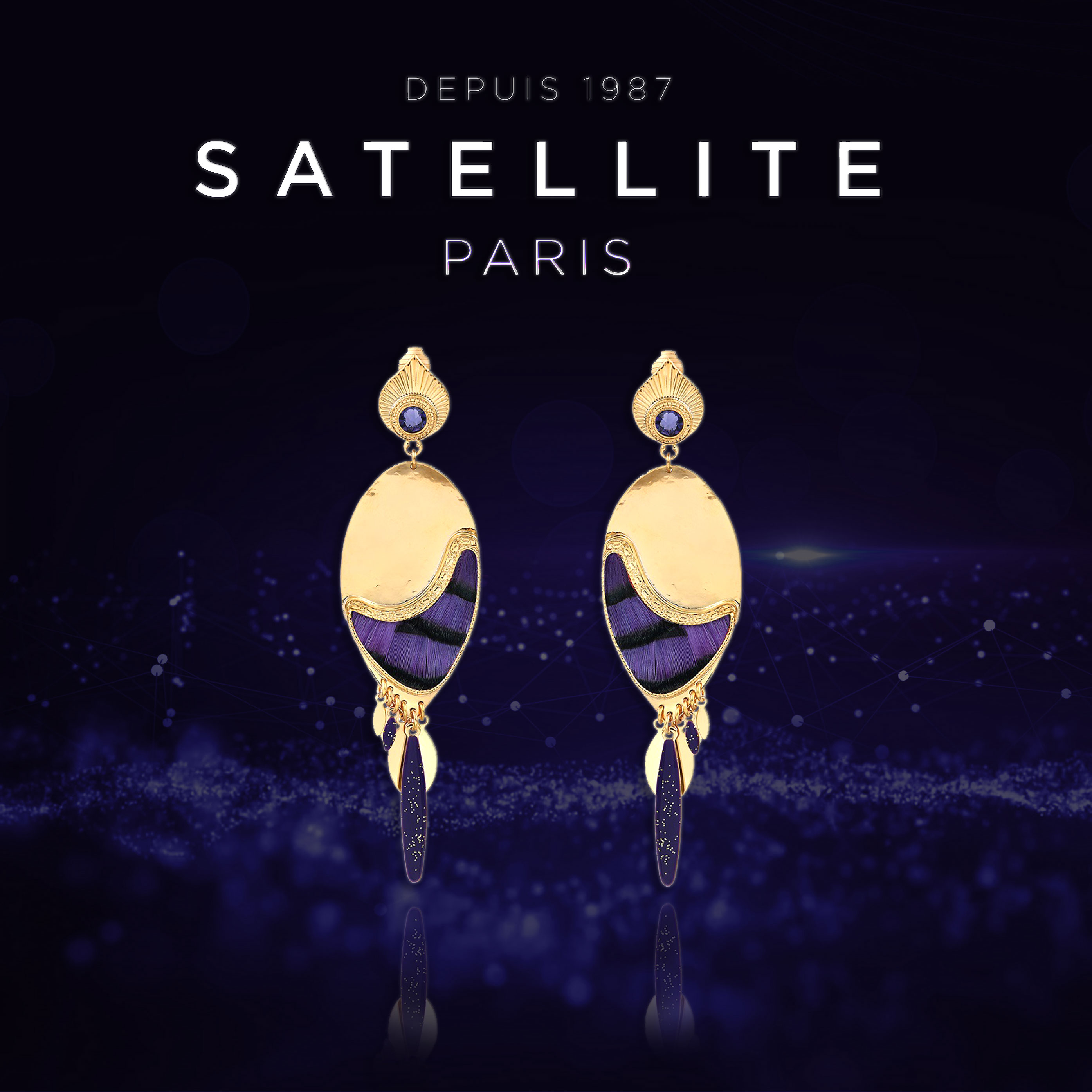 satellite法式复古时尚风耳夹女