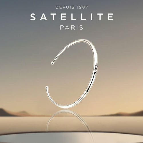 satellite法式时尚镀银百搭手镯