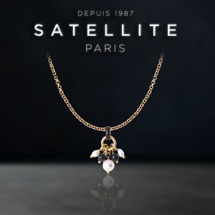 SATELLITE ELA系列优雅法式时尚项坠高级感气质吊坠巴黎手工饰品