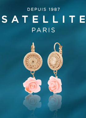 SATELLITE MIRAFLORES系列耳环女花朵图案设计耳饰轻奢小众配饰品