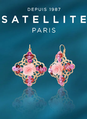 SATELLITE MIRAFLORES系列耳环女新中式时尚玫瑰花小众轻奢耳饰