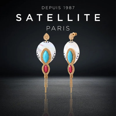 SATELLITE ORO系列耳饰女法国巴黎时尚珠宝配饰轻奢小众精致耳针