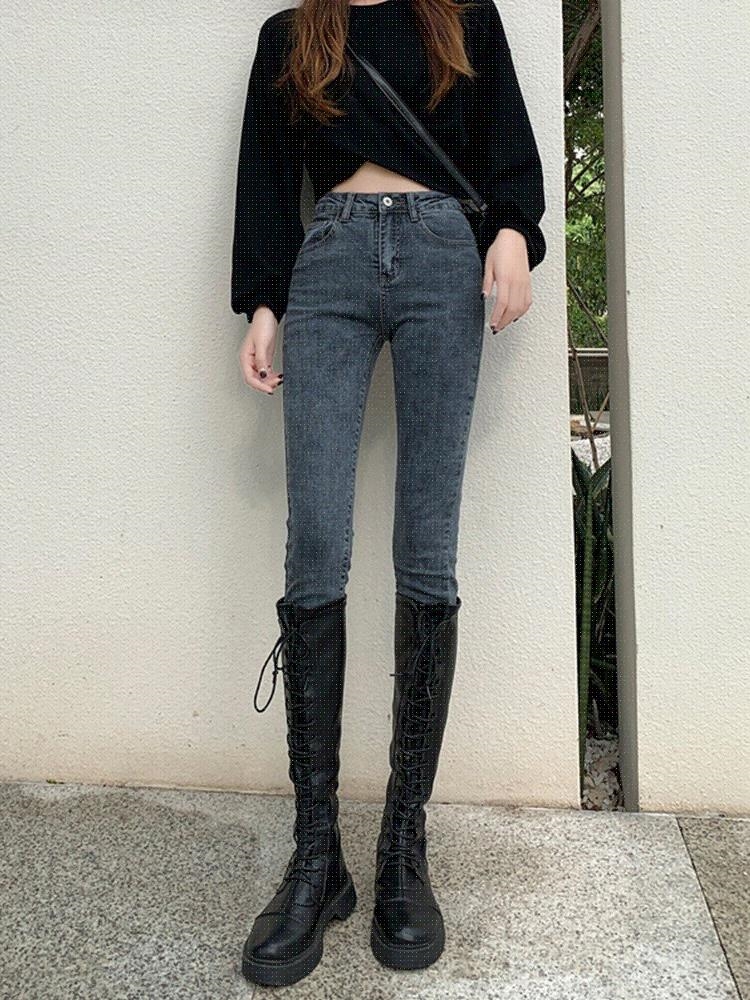 Blue-gray jeans women's autumn and winter clothes new style|ruв категории Женская одежда, джинсы - от Buy2taobao.com для оказания профессиональной услуги покупки агента Taobao