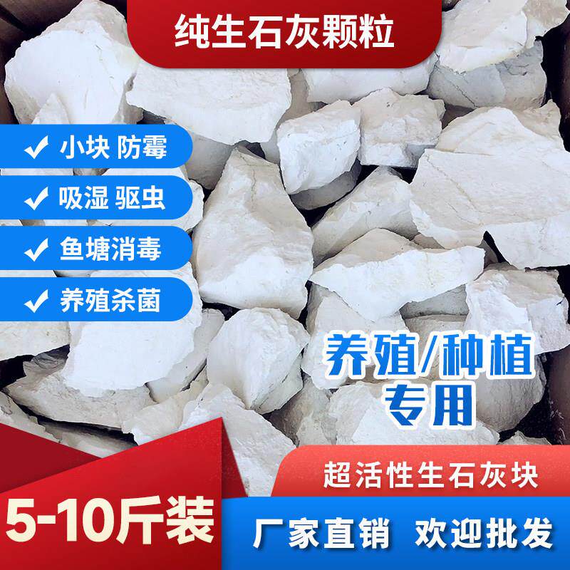 1吨生石灰块粉农用鱼塘消毒树木刷树干燥剂防潮除湿改良土壤杀菌