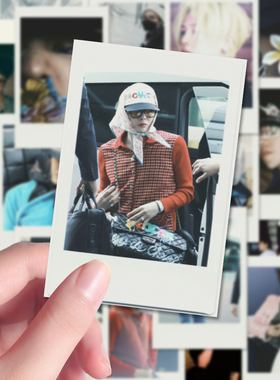 160张GD权志龙拍立得贴纸ins风韩系明星复古周边手机壳贴画防水