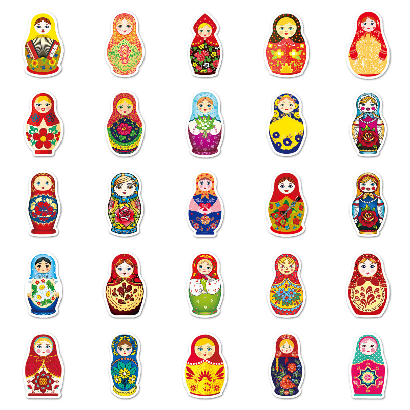 50张俄罗斯套娃卡通可爱玛特罗什