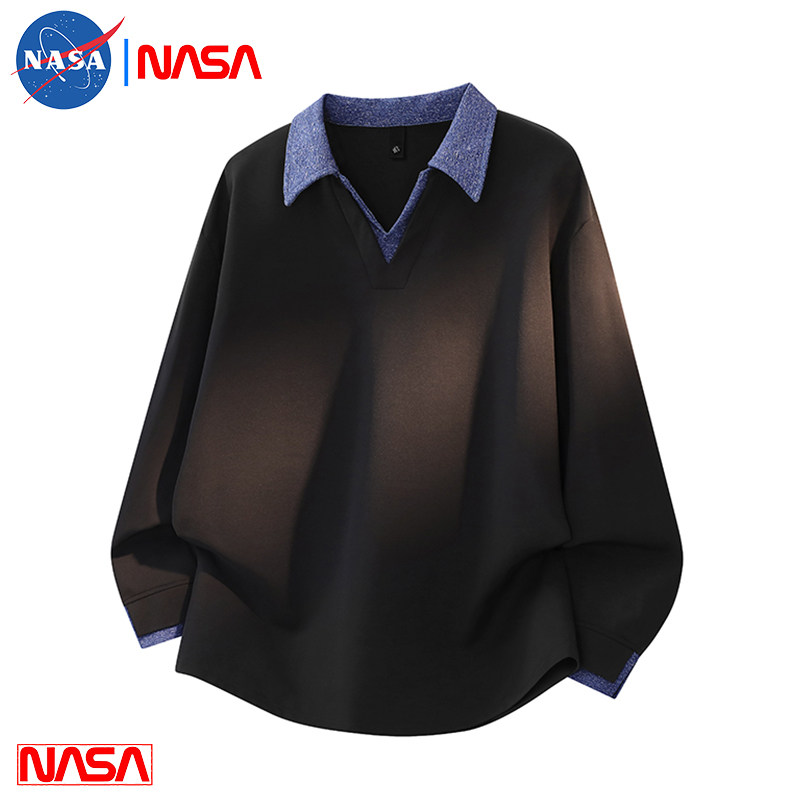 男士秋冬潮流大码撞色翻领套头卫衣加绒加厚保暖长袖T恤休闲打底,男装,牛仔外套,淘宝优惠券,粉丝福利购,淘宝优惠卷