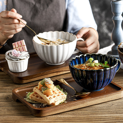 陶瓷杯子复古日式早餐下午茶花